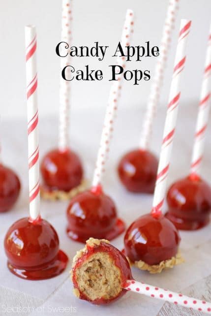Candy Apple Cake Pops from Season of Sweets