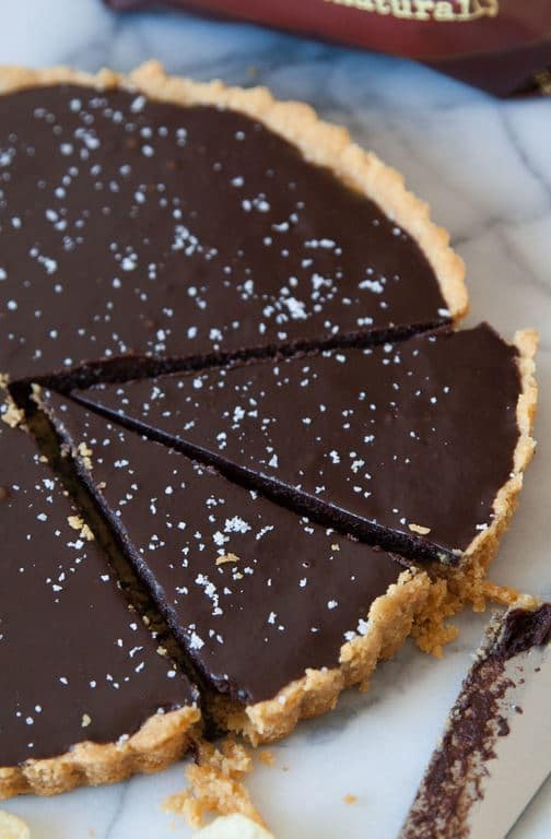 Salted Chocolate Tart with Kettle Chip Crust from Whats Gaby Cooking
